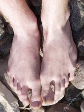 Hairy cock redhead striking sexy poses outdoors