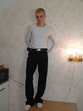 Blond-haired stud undressing and teasing you