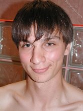 Hairy cock brunette boy posing sexily on the floor