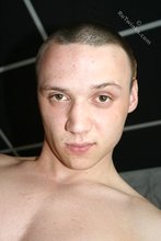 Balding twink shows off his sexy pecs and abs