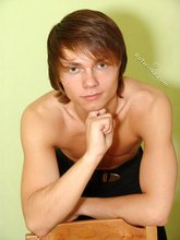 Long-haired twink and his perfect half-naked body