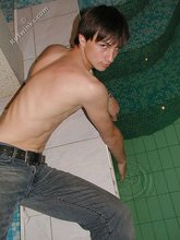Dark-haired twink exposes that perfect body of his