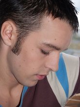 Dark-haired twink and his incredible face (close-ups)
