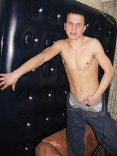 Playful twink revealing his bent cock on camera