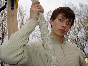 Horny young boy decides to pose seductively outdoors