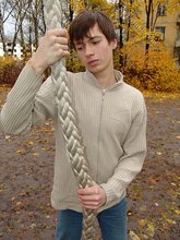 Horny young boy decides to pose seductively outdoors