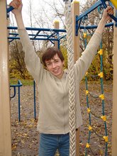 Horny young boy decides to pose seductively outdoors