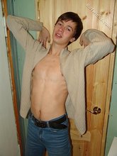 Horny young boy decides to pose seductively outdoors