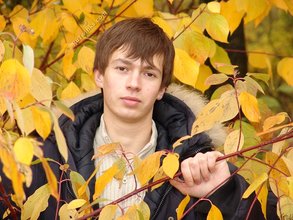 Horny young boy decides to pose seductively outdoors