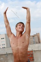 Jacked-up young twink trying to raise the roof