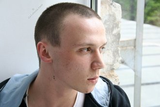 Buzzcut twink showing his beautiful face on camera