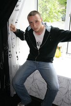 Buzzcut twink showing his beautiful face on camera