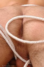 Rope-loving twink and his hot throbbing cock