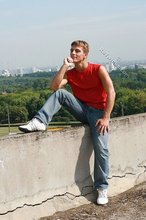 Red shirt brown-haired twink slowly seducing you in POV