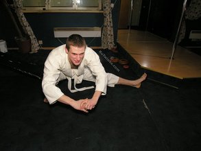 Karate kid showing off his amazing body on camera