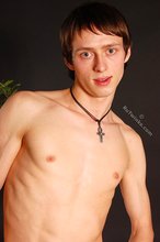 Dark-haired twink winking at you after busting a nut