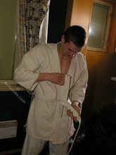 Karate twink practicing his sick punches and posing naked