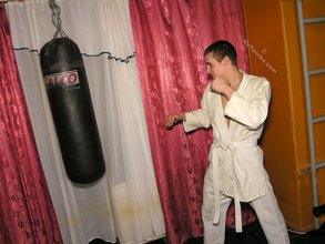 Karate twink practicing his sick punches and posing naked