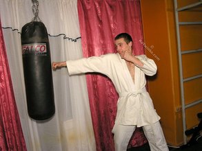 Karate twink practicing his sick punches and posing naked