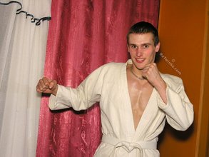 Karate twink practicing his sick punches and posing naked