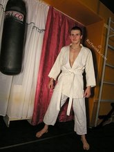 Karate twink practicing his sick punches and posing naked