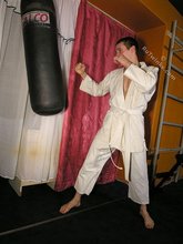 Karate twink practicing his sick punches and posing naked