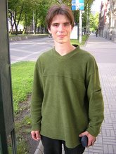 Dark-haired twink in an oversized sweater: HQ gay porn