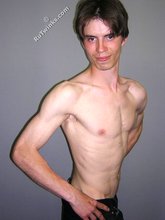 Dark-haired twink in an oversized sweater: HQ gay porn