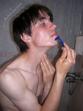 Dark-haired twink in an oversized sweater: HQ gay porn