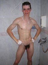Dark-haired twink in an oversized sweater: HQ gay porn