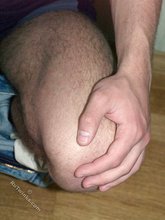Leggy twink showing his hairy booty from behind