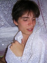 Twinky young boy showing his hairy cock up close