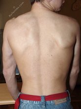 Tatted-up twink and his improvised stripper pole