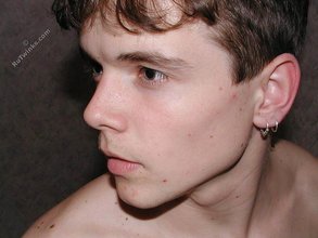 Big-dicked young boy showing his throbbing member