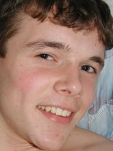 Playful young stud eating his own jizz after an orgasm