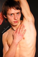 Gorgeous guy with a hot body stroking his cock