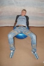 Tanned and sexy twink blonde posing seductively for you