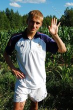 Big-dicked twink waving you goodbye after cumming