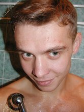Blond-haired twink makes out with his own reflection