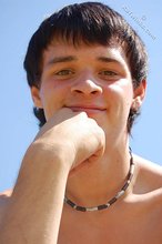 Slender twink shows off his slender body outdoors