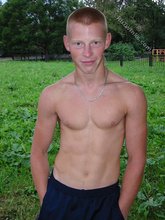 Redheaded shirtless dude posing outdoors in HQ