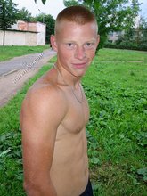Redheaded shirtless dude posing outdoors in HQ