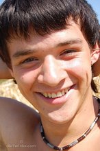 Horny-looking country boy shows his shirtless bod