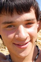 Horny-looking country boy shows his shirtless bod