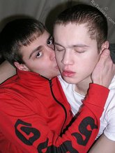Young twink boys fighting and making up/out
