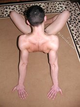 Young twink boy shows off his ass and his feet
