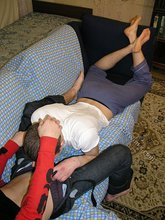 Submissive twink sucking on his friend's hot cock