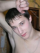 Hairy cock twink seducing with his perky booty