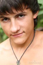 Shredded twink walking around with his cock out