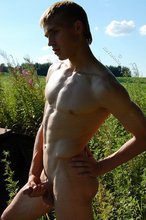 Young Russian twink shows off his masturbation skills